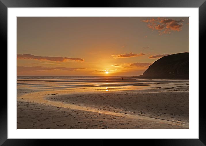 The Beach Framed Mounted Print by Cheryl Quine