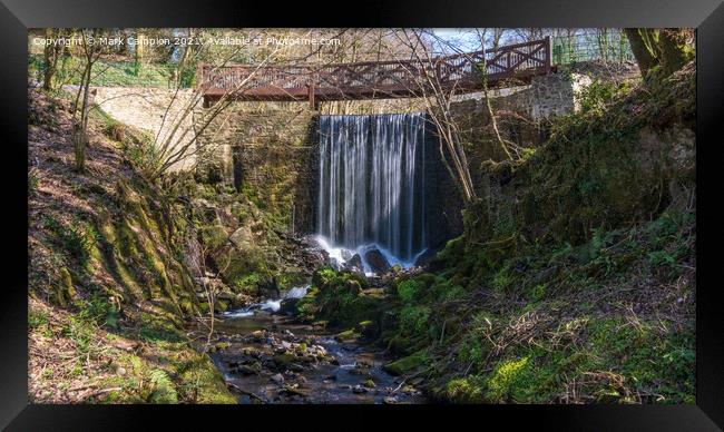 National Botanic Garden of Wales Woodland Waterfall  Framed Print by Mark Campion