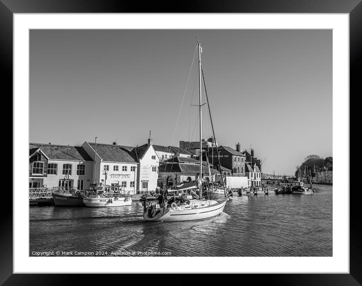 Weymouth Sailing Boat Framed Mounted Print by Mark Campion