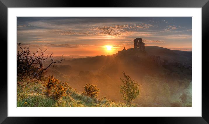 Corfe Framed Mounted Print by Andrew Bannister