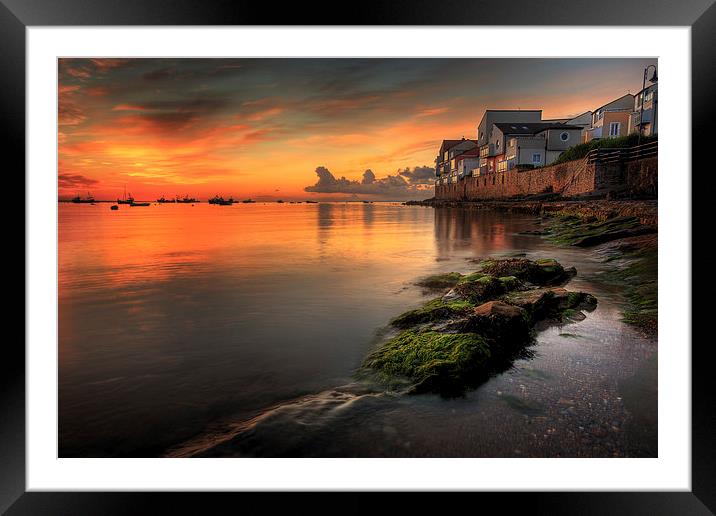  Swanage Sunrise3 Framed Mounted Print by Andrew Bannister