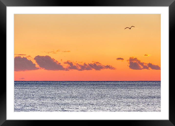 ITALY SUNSET OVER THE SEA Framed Mounted Print by Donatella Piccone