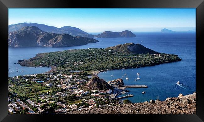 Italy_Sicily_Islands_Eolie_Vulcano Framed Print by Donatella Piccone