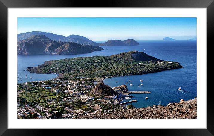 Italy_Sicily_Islands_Eolie_Vulcano Framed Mounted Print by Donatella Piccone