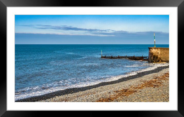 Aberaeron Beach Framed Mounted Print by Mark Llewellyn