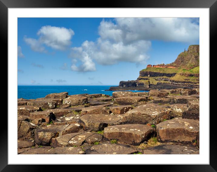 The Giants Causeway Framed Mounted Print by Mark Llewellyn