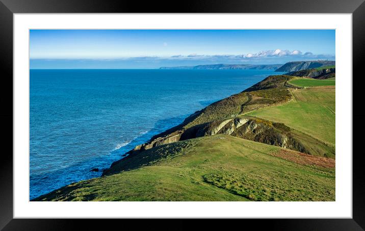 Mwnt, Ceredigion, Wales Framed Mounted Print by Mark Llewellyn