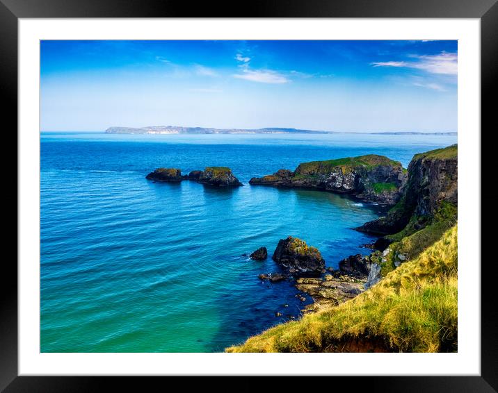 Antrim Cliffs, Northern Ireland Framed Mounted Print by Mark Llewellyn