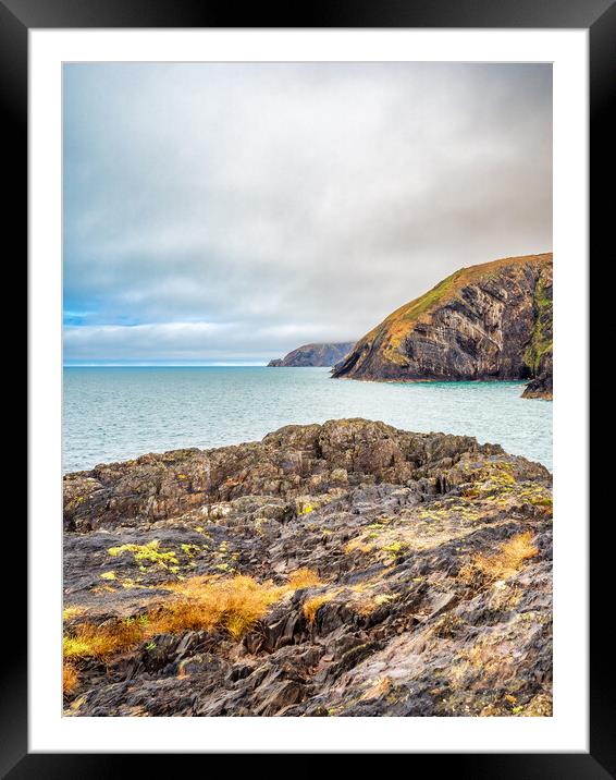 Ceibwr Coast Framed Mounted Print by Mark Llewellyn