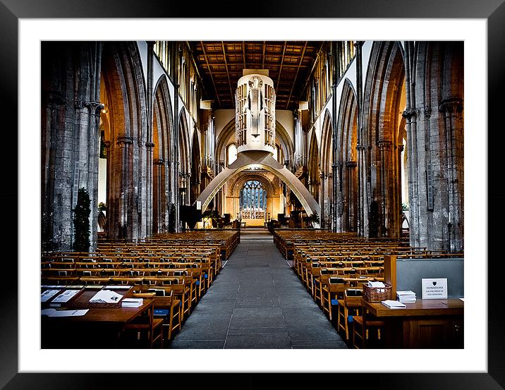 Llandaff Cathedral, Cardiff, Wales, UK Framed Mounted Print by Mark Llewellyn