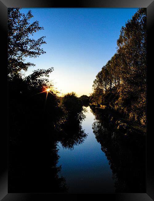 Kennet and Avon Canal Sunset Framed Print by Mark Llewellyn