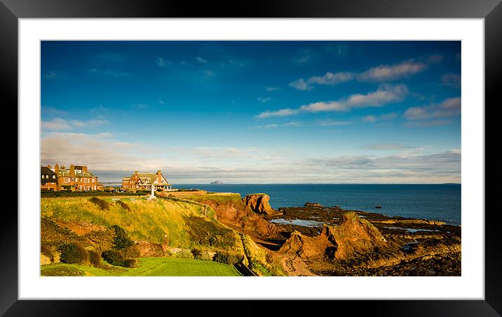 Bass Rock from Dunbar Framed Mounted Print by Mark Llewellyn