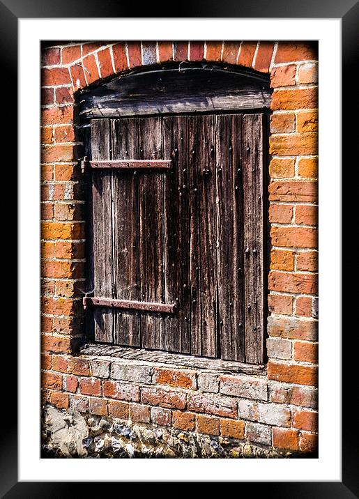 Old Wooden Door Framed Mounted Print by Mark Llewellyn