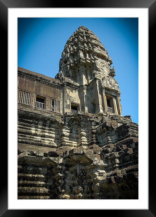 Ankhor Wat Temple Framed Mounted Print by Mark Llewellyn