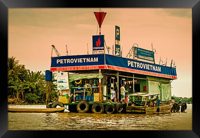 Gas Station Vietnam Style Framed Print by Mark Llewellyn