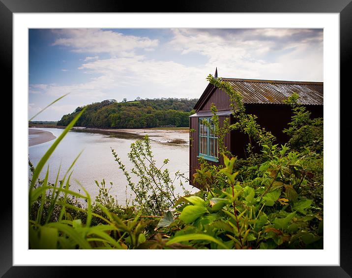 Dylan Thomas Boat House, Laugharne, Wales, UK Framed Mounted Print by Mark Llewellyn