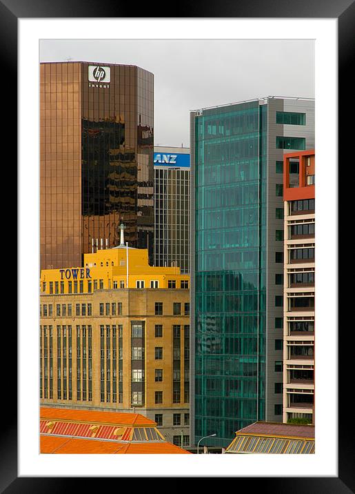 Seafront Offices, Auckland, New Zealand Framed Mounted Print by Mark Llewellyn