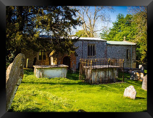 St Swithuns Church, Combe, Berkshire, England, UK Framed Print by Mark Llewellyn