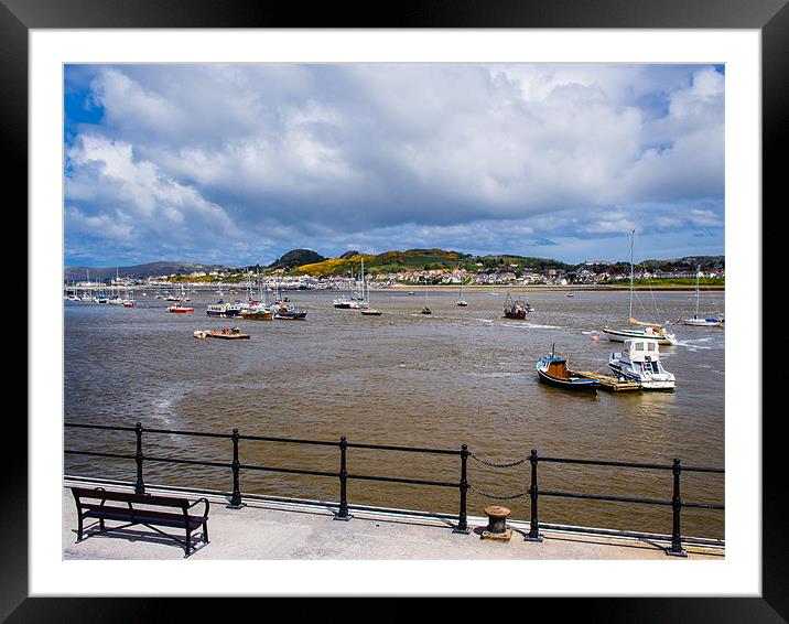 Harbour Wall, Conway, Wales, UK Framed Mounted Print by Mark Llewellyn