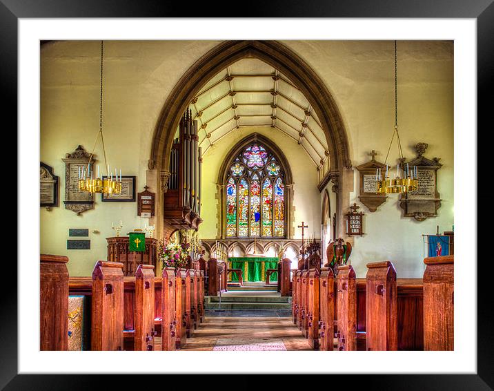 St Martin of Tours, East Woodhay, Hampshire, Engla Framed Mounted Print by Mark Llewellyn