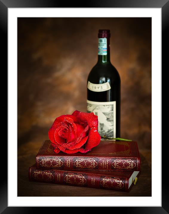 Red Rose Framed Mounted Print by Mark Llewellyn