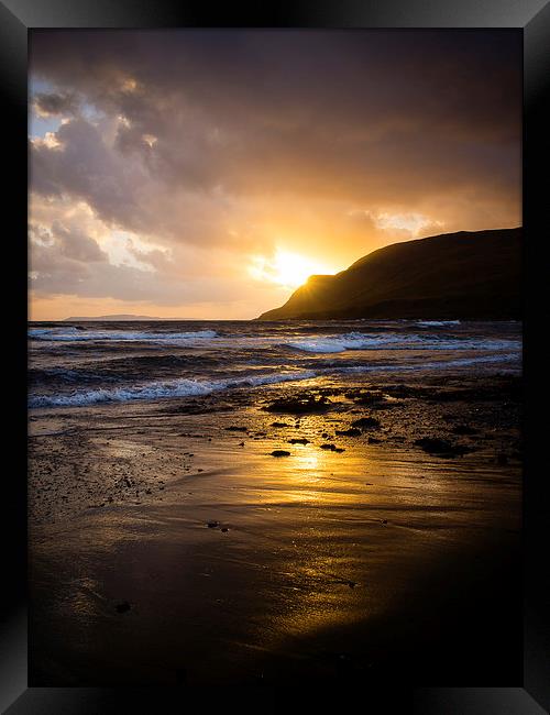 Skye Sunset, Scotland, UK Framed Print by Mark Llewellyn
