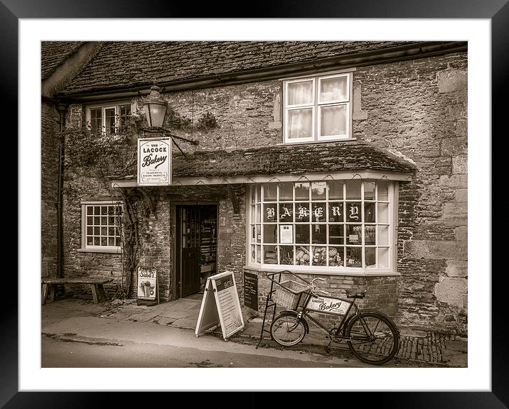 Lacock Village Bakery, Wiltshire, England, UK Framed Mounted Print by Mark Llewellyn