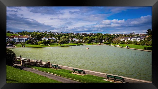 Cold Knap Boating Lake, Barry, Wales, UK Framed Print by Mark Llewellyn