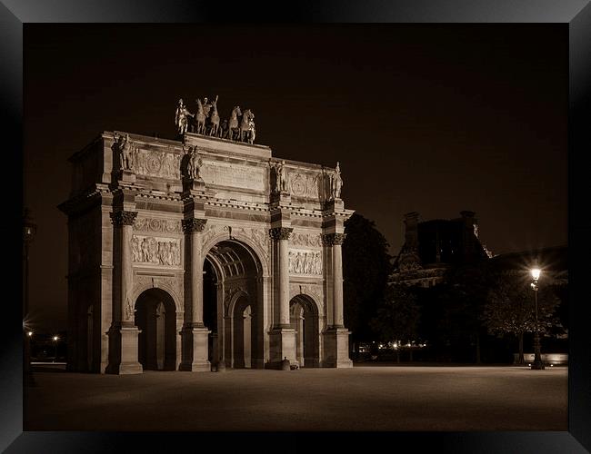 Arc de Triomphe du Carrousel, Paris, France Framed Print by Mark Llewellyn