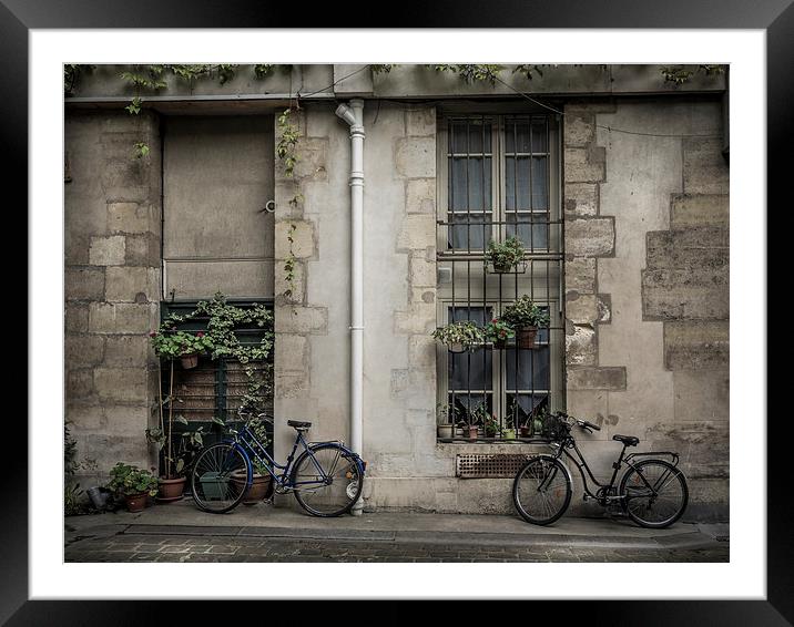 Bicycles, Paris, France Framed Mounted Print by Mark Llewellyn
