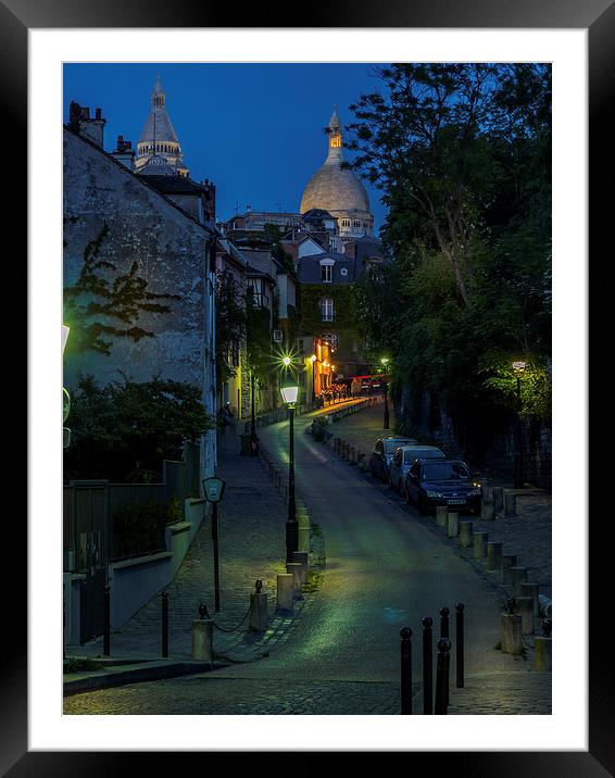 Montmartre Sundown, Paris, France Framed Mounted Print by Mark Llewellyn