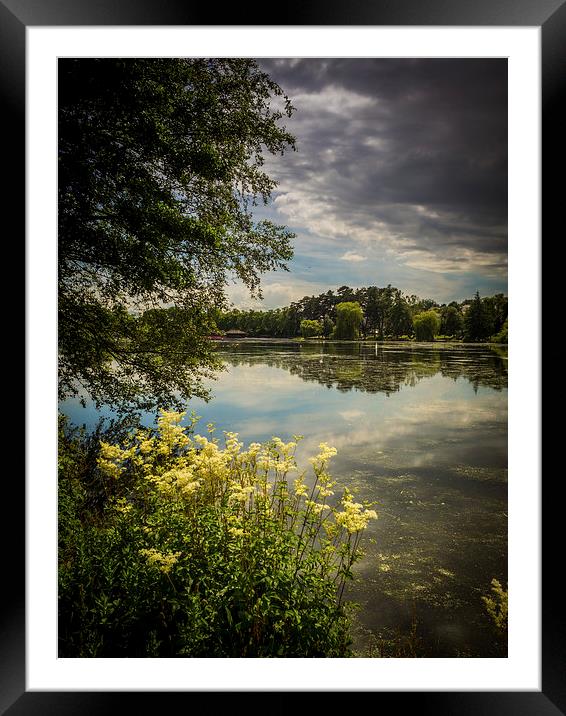 Storm Over the Lake, Roath Park, Cardiff, Wales, U Framed Mounted Print by Mark Llewellyn
