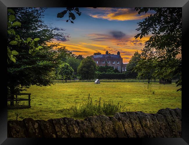 Barton Court Sunset, Kintbury, Berkshire, England, Framed Print by Mark Llewellyn