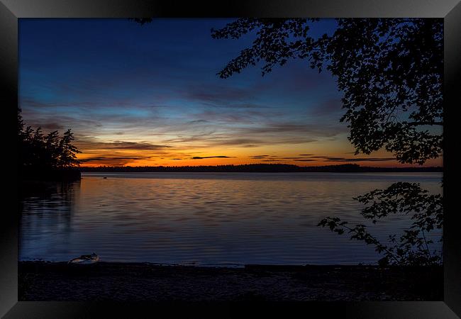 Kejimkujik Sunset, Nova Scotia, Canada Framed Print by Mark Llewellyn
