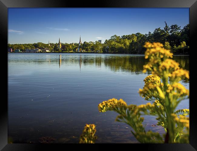 Mahone Bay Churches, Nova Scotia, Canada Framed Print by Mark Llewellyn