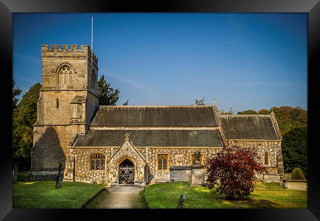 St Georges Church, Preshute, Wiltshire, England, U Framed Print by Mark Llewellyn