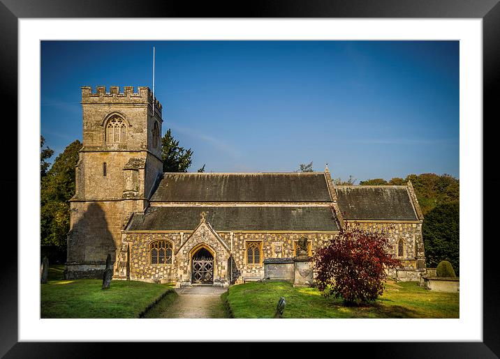 St Georges Church, Preshute, Wiltshire, England, U Framed Mounted Print by Mark Llewellyn