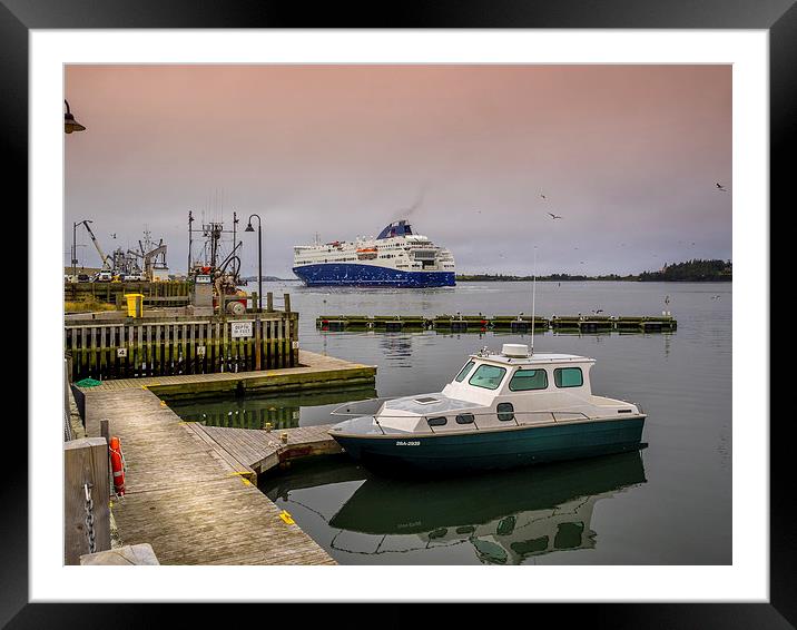 Maine Ferry, Yarmouth, Nova Scotia, Canada Framed Mounted Print by Mark Llewellyn