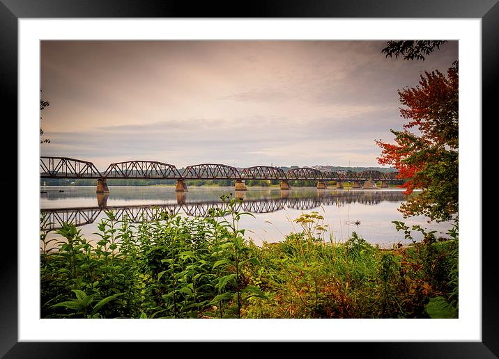 Railway Bridge, Fredericton, New Brunswick, Canada Framed Mounted Print by Mark Llewellyn