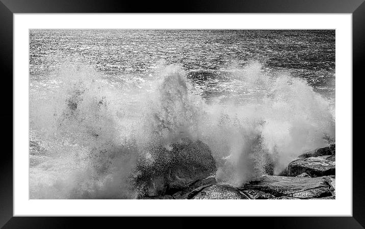 Peggys Cove Waves Framed Mounted Print by Mark Llewellyn