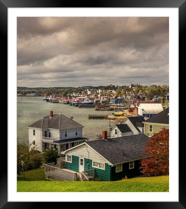 Lunenburg Harbour, Nova Scotia, Canada Framed Mounted Print by Mark Llewellyn