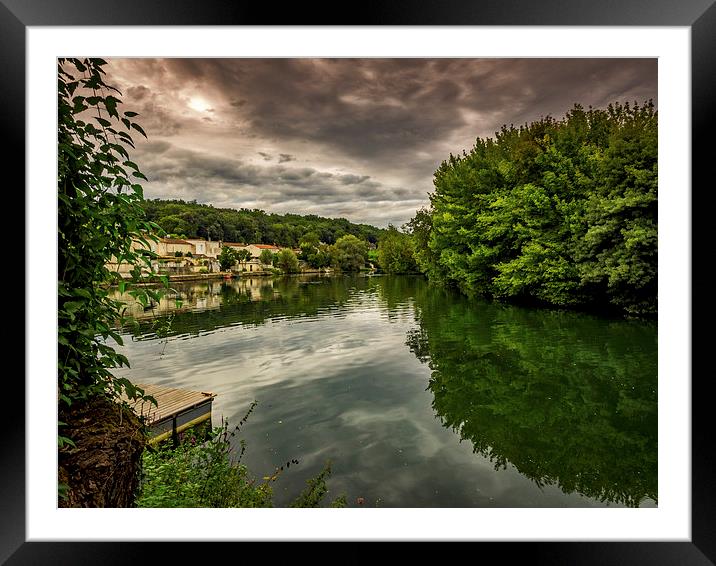 River Charente, Cognac, France Framed Mounted Print by Mark Llewellyn