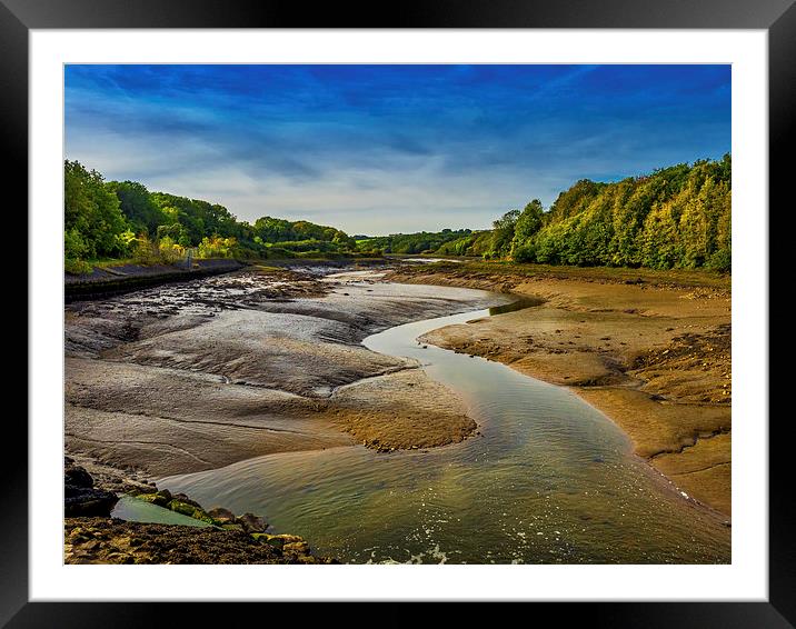 Carew River Estuary, Carew, Pembrokeshire, Wales,  Framed Mounted Print by Mark Llewellyn