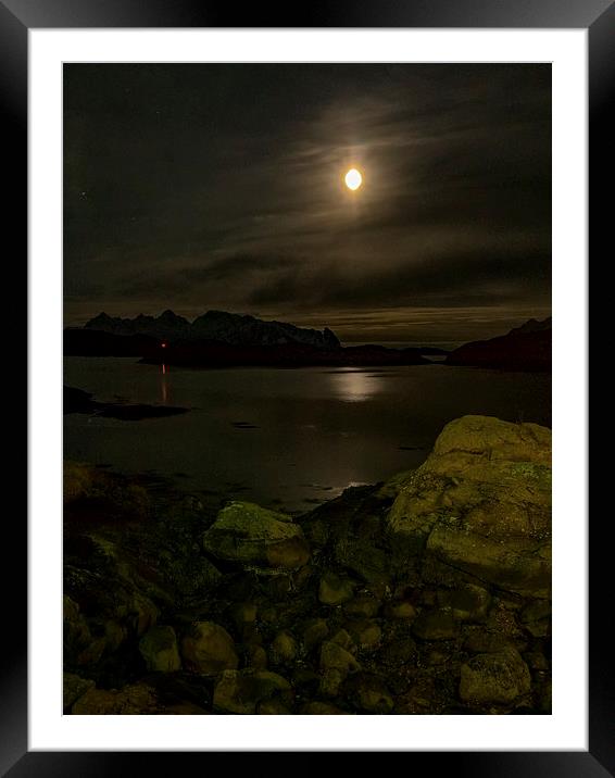 Svolvaer Bay by Night, Norway Framed Mounted Print by Mark Llewellyn