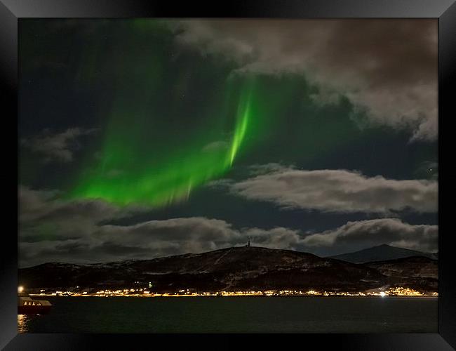 Northern Lights, Lofoten, Norway Framed Print by Mark Llewellyn