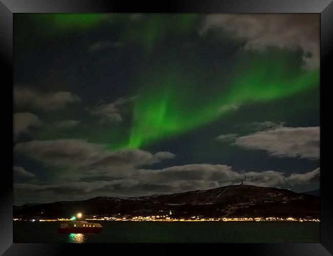Northern Lights, Lofoten, Norway Framed Print by Mark Llewellyn