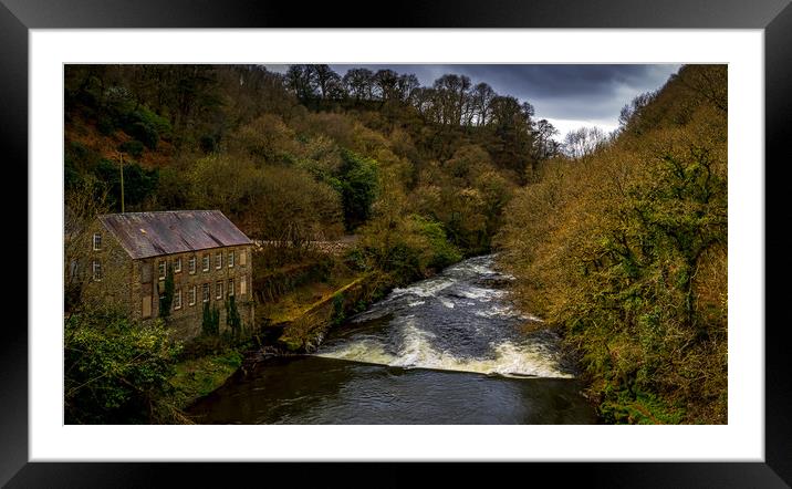 Henfryn Mill on the River Teifi, Pentre Cwrt, Wale Framed Mounted Print by Mark Llewellyn