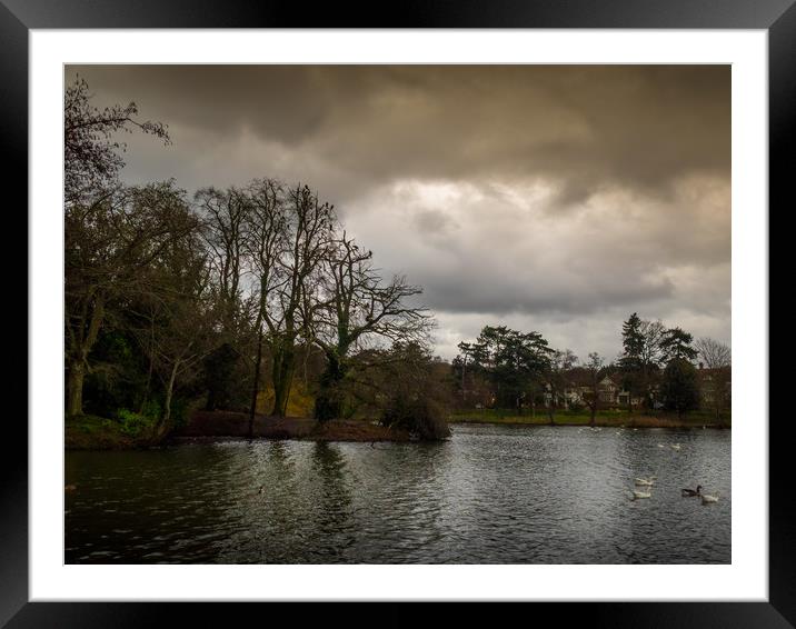 Roath Park Storm Clouds, Cardiff, Wales, UK Framed Mounted Print by Mark Llewellyn