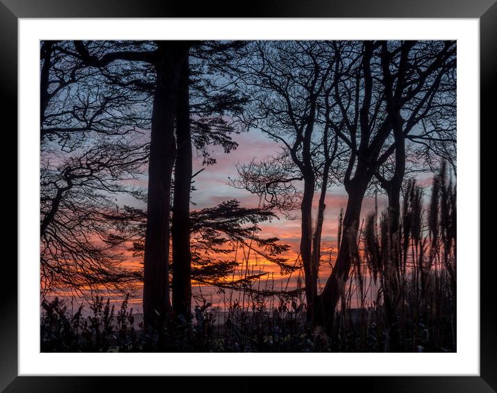 Fire in the Sky, Pembrokeshire, Wales, UK Framed Mounted Print by Mark Llewellyn
