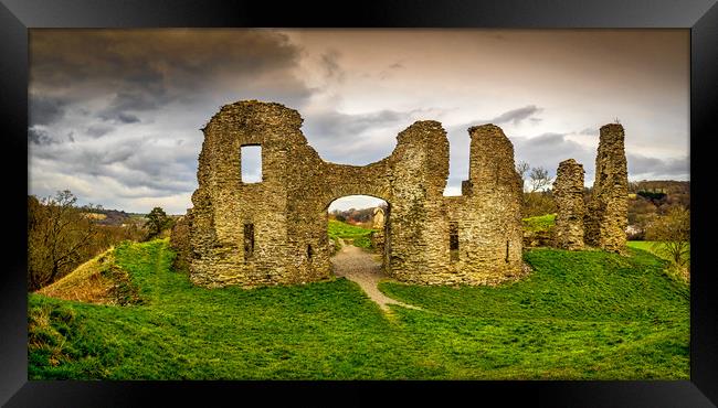 Newcastle Emlyn Castle Ruins, Wales, UK Framed Print by Mark Llewellyn